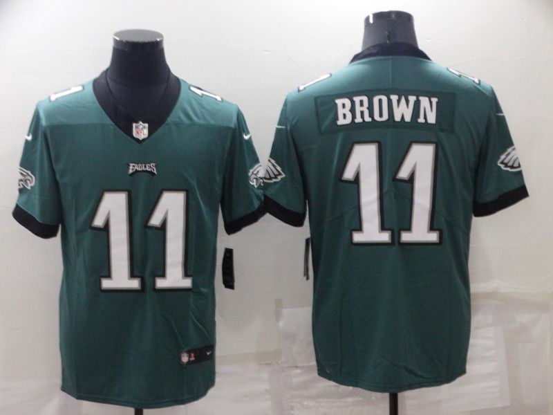 Men Philadelphia Eagles 11 Brown Green 2022 Nike Limited Vapor Untouchable NFL Jersey